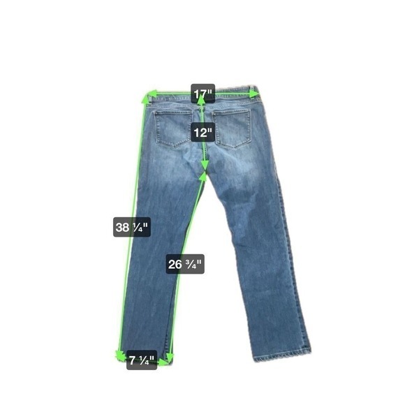 London Jeans Medium Wash Straight Leg Classic Minimalist Cotton Blend Jeans 8 - Picture 3 of 9